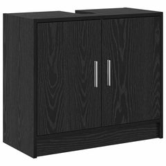 vidaXL Bathroom Cabinet Black Oak 63 x 29 x 55 cm Engineered wood 2
