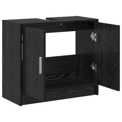 vidaXL Bathroom Cabinet Black Oak 63 x 29 x 55 cm Engineered wood 5