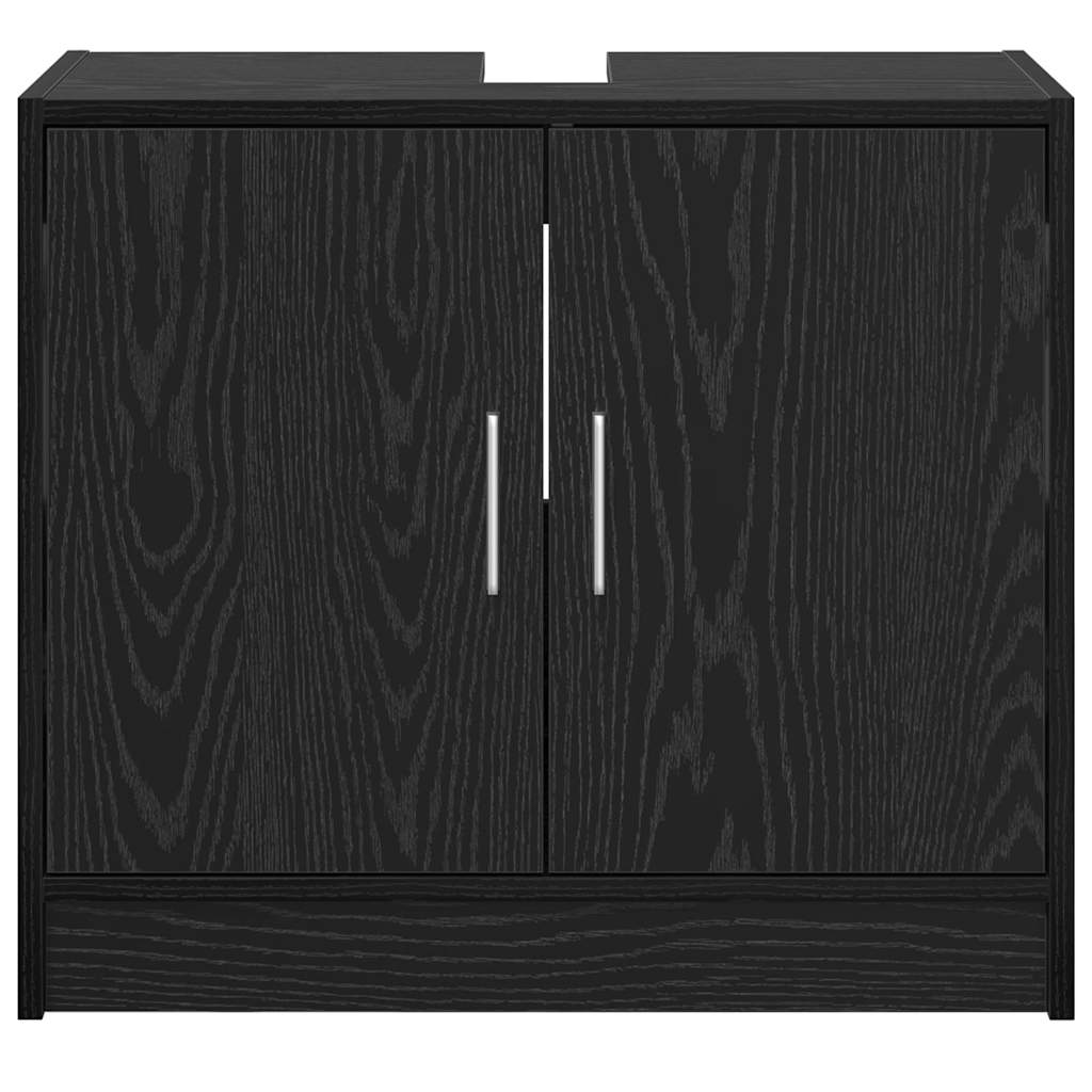 vidaXL Bathroom Cabinet Black Oak 63 x 29 x 55 cm Engineered wood 6