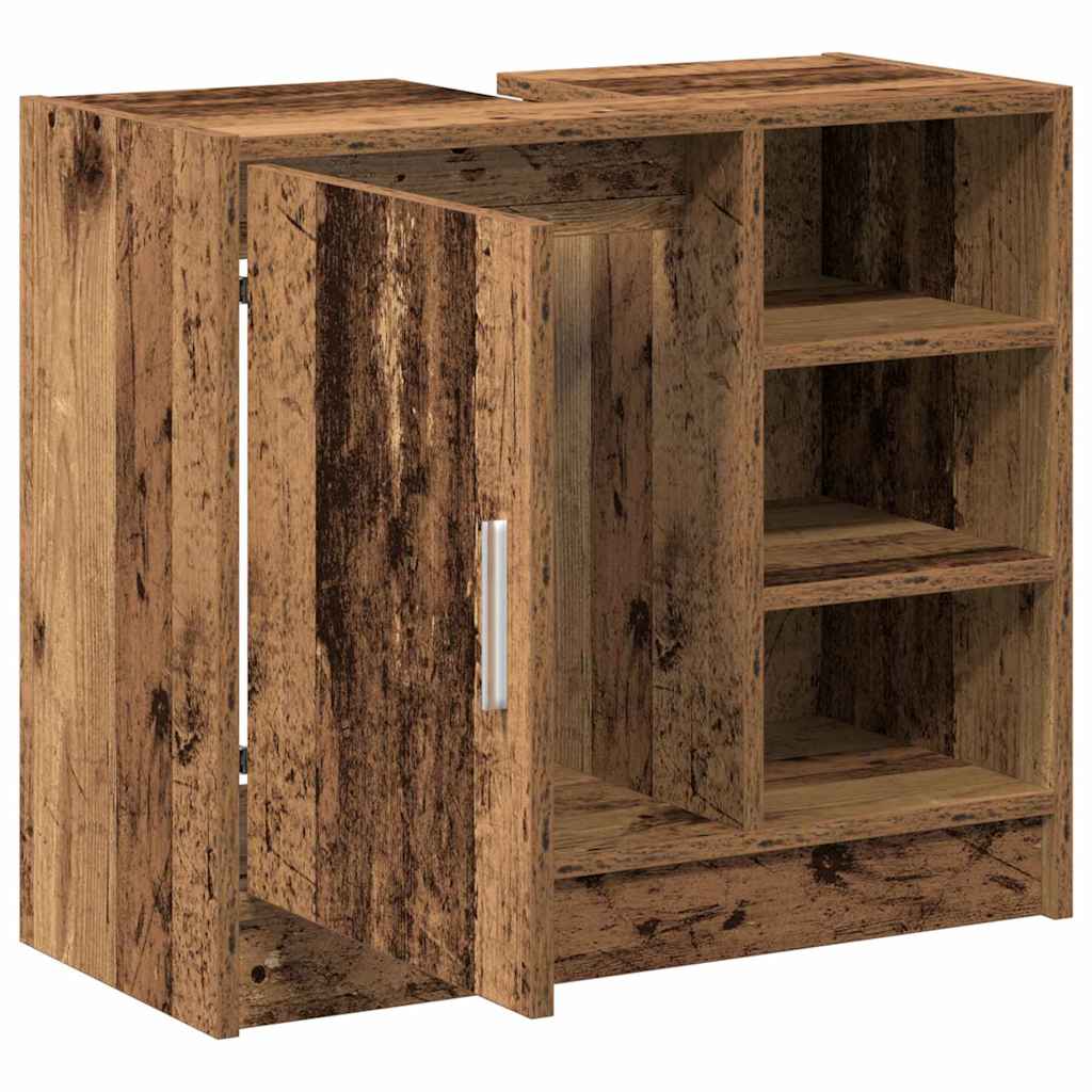 vidaXL Bathroom Cabinet Old Wood 63 x 29 x 55 cm Engineered wood 5