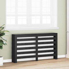 vidaXL Radiator Cover Black Oak 149 x 20 x 82 cm Engineered Wood 3