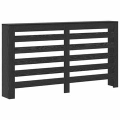 vidaXL Radiator Cover Black Oak 149 x 20 x 82 cm Engineered Wood 2