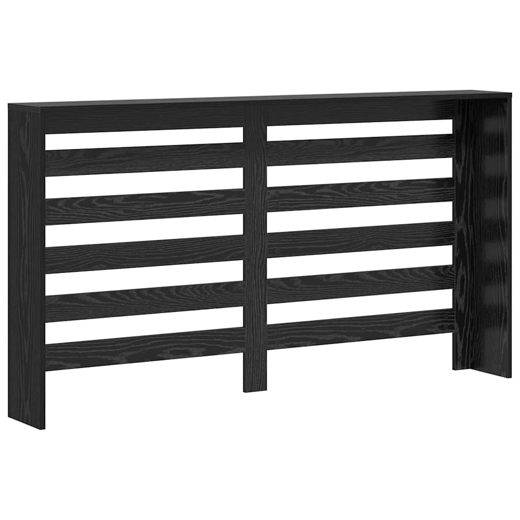 vidaXL Radiator Cover Black Oak 149 x 20 x 82 cm Engineered Wood 6