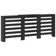 vidaXL Radiator Cover Black Oak 205 x 21.5 x 83.5 cm Engineered Wood 2