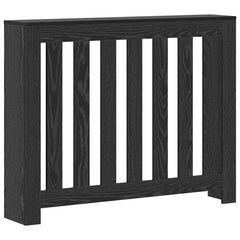 vidaXL Radiator Cover Black Oak 104 x 20 x 82 cm Engineered Wood 2