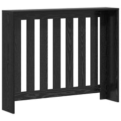 vidaXL Radiator Cover Black Oak 104 x 20 x 82 cm Engineered Wood 6