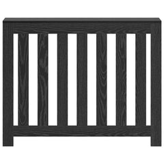 vidaXL Radiator Cover Black Oak 104 x 20 x 82 cm Engineered Wood 4