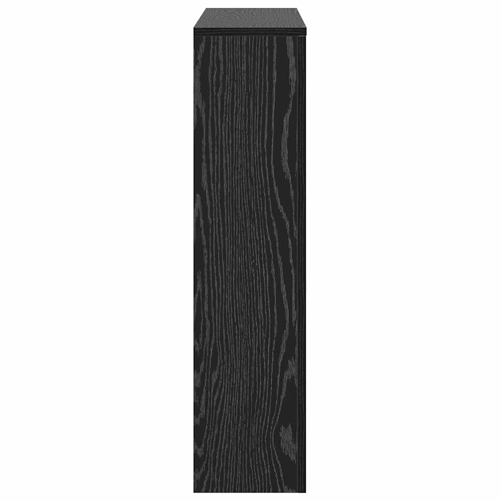 vidaXL Radiator Cover Black Oak 104 x 20 x 82 cm Engineered Wood 5