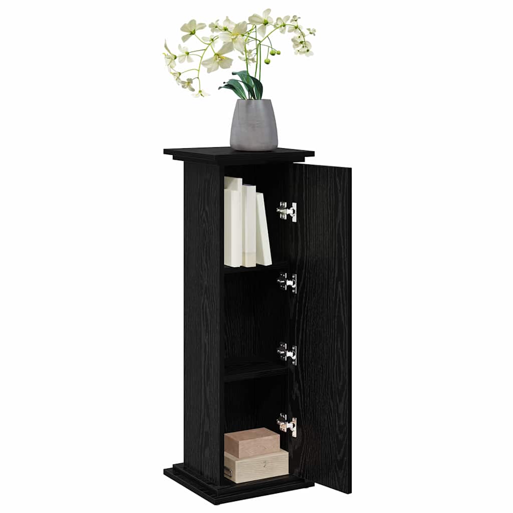 vidaXL Display Stand Black Oak 31 x 30 x 90 cm Engineered wood 3