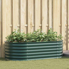 Raised Bed 160 x 80 x 44 cm Steel Green