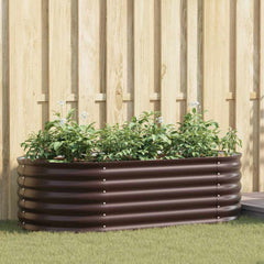 Raised Bed 160 x 80 x 44 cm Steel Brown