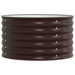 Raised Bed 80 x 80 x 44 cm Steel Brown