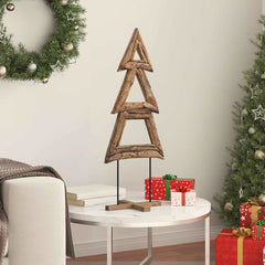 vidaXL Christmas Tree Brown 90 cm Solid teak wood 4