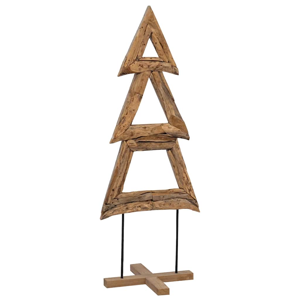 vidaXL Christmas Tree Brown 90 cm Solid teak wood 2