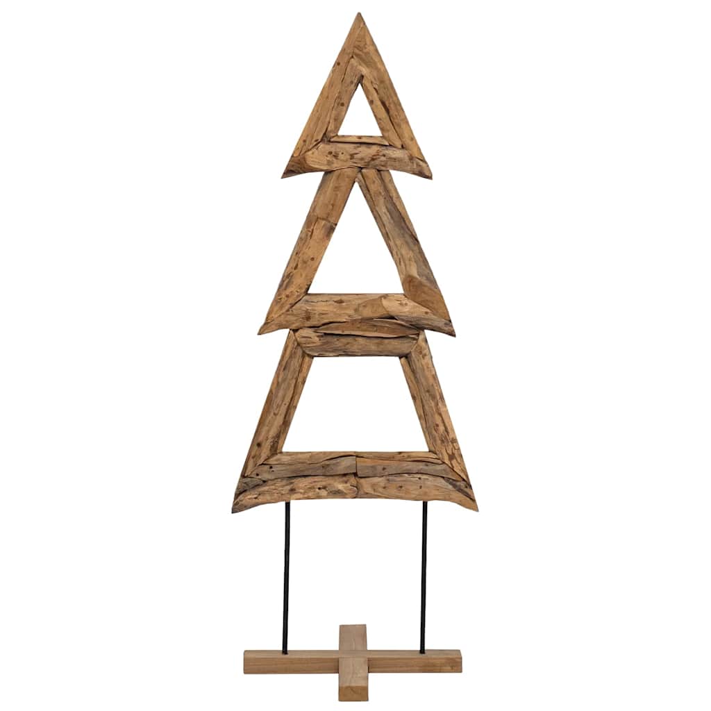 vidaXL Christmas Tree Brown 90 cm Solid teak wood 5