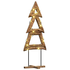 vidaXL Christmas Tree Brown 90 cm Solid teak wood 3