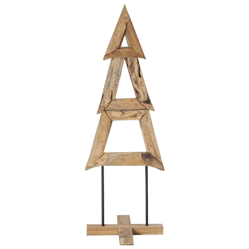 vidaXL Christmas Tree Brown 120 cm Solid teak wood 2