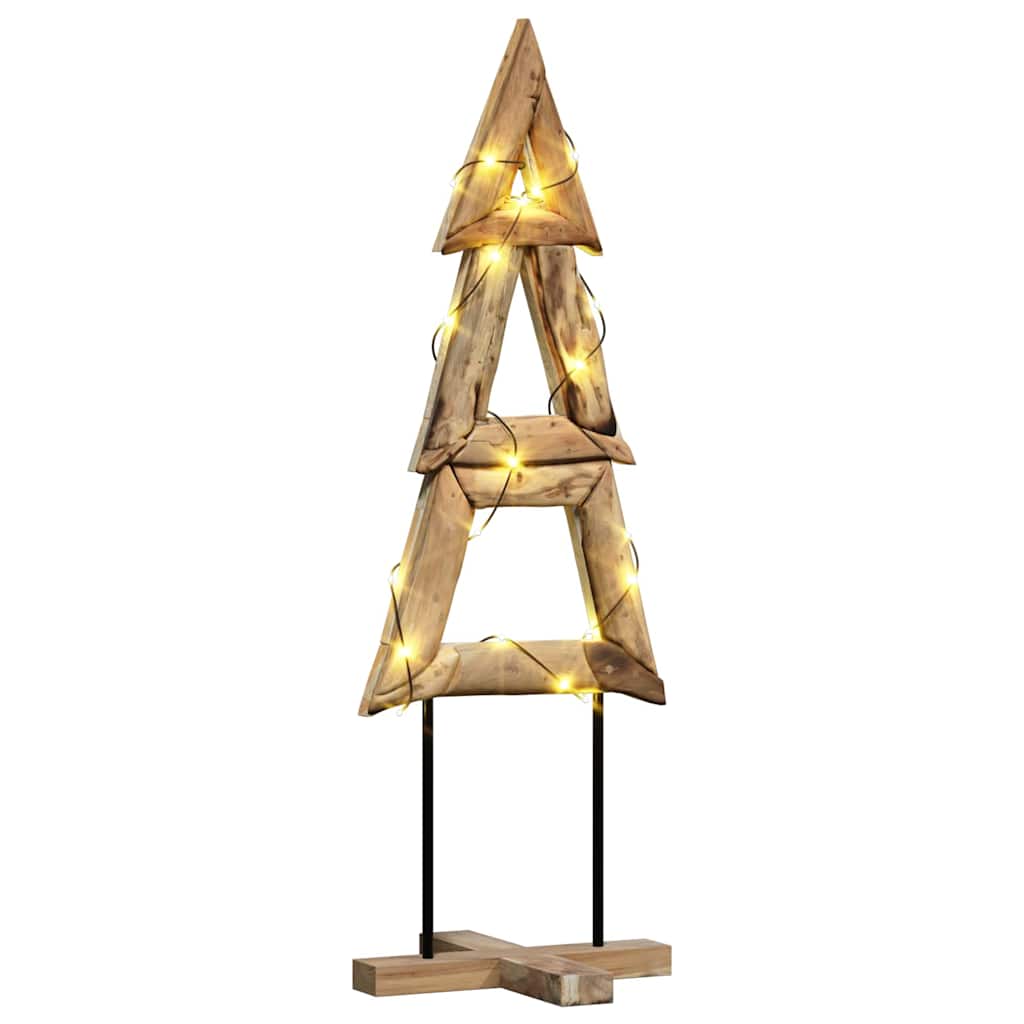 vidaXL Christmas Tree Brown 120 cm Solid teak wood 3