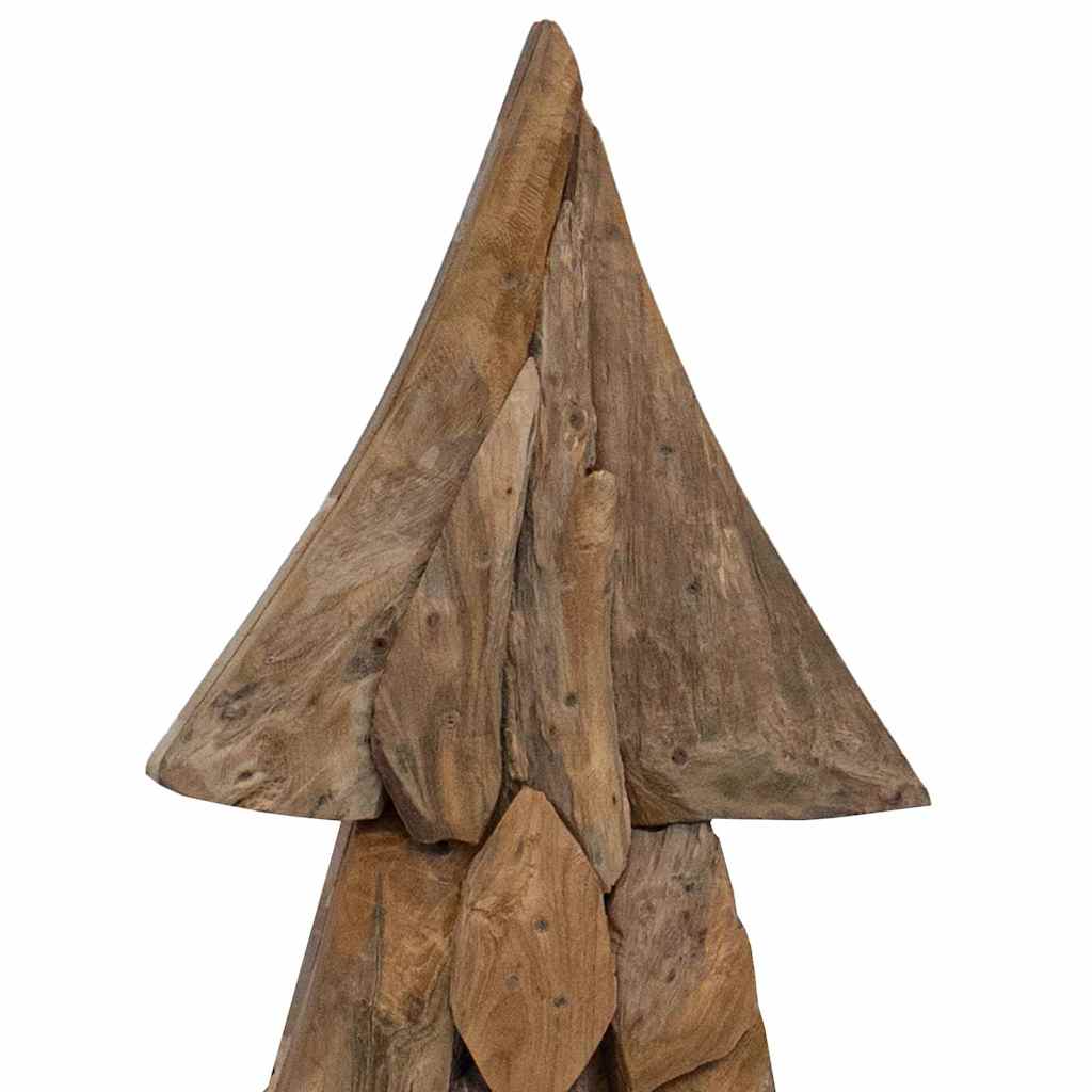 vidaXL Christmas Tree with Stand Brown 90 cm Solid teak wood 6