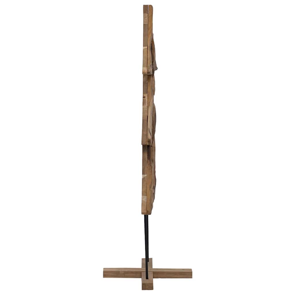vidaXL Christmas Tree with Stand Brown 90 cm Solid teak wood 4
