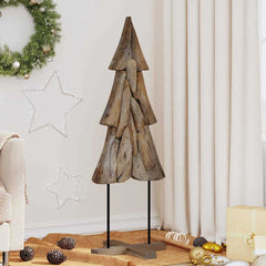 Christmas Tree Brown Solid Teak Wood 121 cm