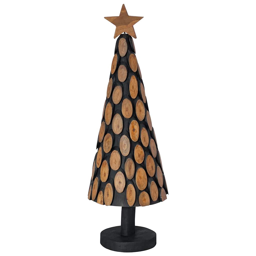 vidaXL Christmas Tree with Stand Brown 90 cm Solid teak wood 6