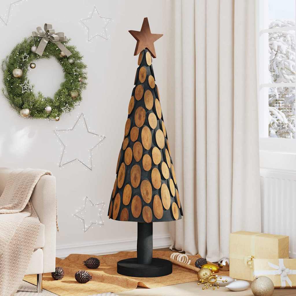 Christmas Tree Brown Solid Teak Wood 149 cm