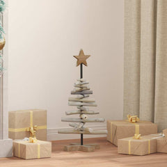 vidaXL Christmas Tree Brown 60 cm Solid teak wood 1
