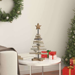 vidaXL Christmas Tree Brown 60 cm Solid teak wood 4