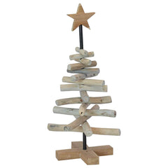 vidaXL Christmas Tree Brown 60 cm Solid teak wood 2