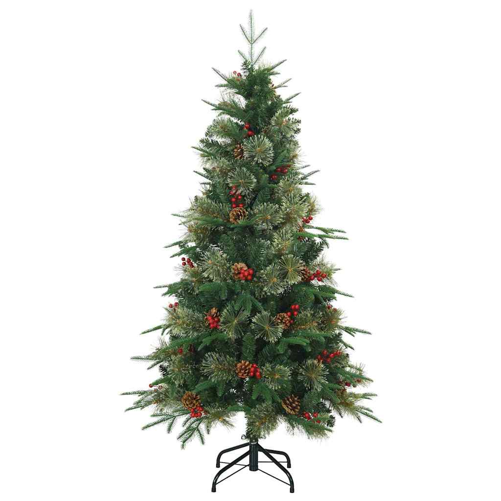 vidaXL Artificial Hinged Christmas Tree Green 150 cm PVC, PE and Steel 3