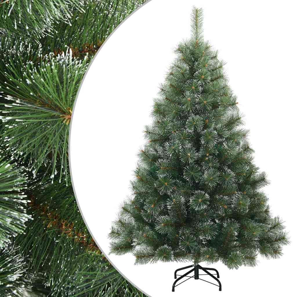 Artificial Hinged Christmas Tree PVC White and green 150 cm