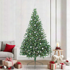 vidaXL Artificial Pre-lit Christmas Tree PVC 240 cm Green