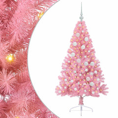 vidaXL Artificial Pre-lit Christmas Tree Pink 120 cm PVC 2