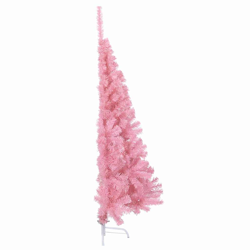 vidaXL Artificial Pre-lit Christmas Tree with 150 LEDs Pink 150 cm PVC 6