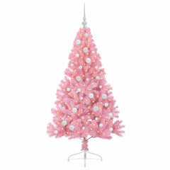 vidaXL Artificial Pre-lit Christmas Tree with 150 LEDs Pink 150 cm PVC 3