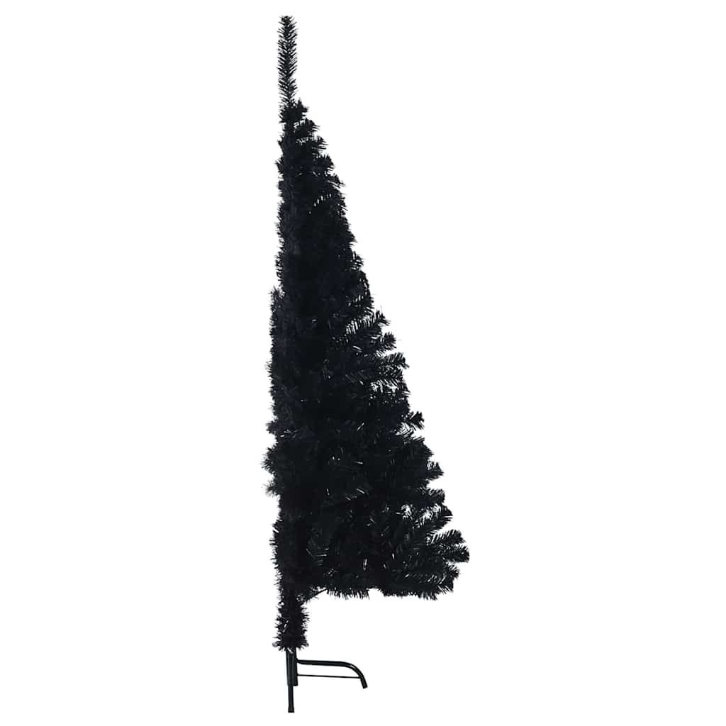 vidaXL Artificial Pre-lit Christmas Tree Black 150 cm PVC 6