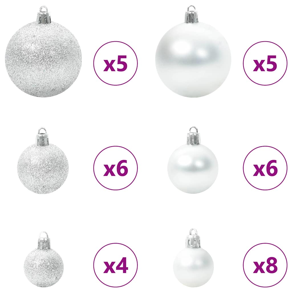 vidaXL Artificial Pre-lit Christmas Tree Black 150 cm PVC 5
