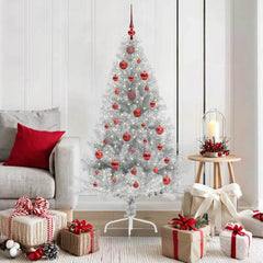 vidaXL Artificial Pre-lit Christmas Tree PET 150 cm Silver