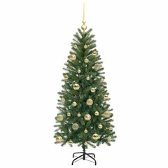 vidaXL Artificial Christmas Tree Green 150 cm PE and PVC 4