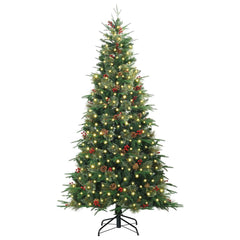 vidaXL Artificial Hinged Christmas Tree Green 180 cm PE and PVC 3