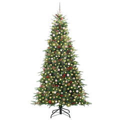 vidaXL Artificial Hinged Christmas Tree Green 240 cm PE and PVC 3