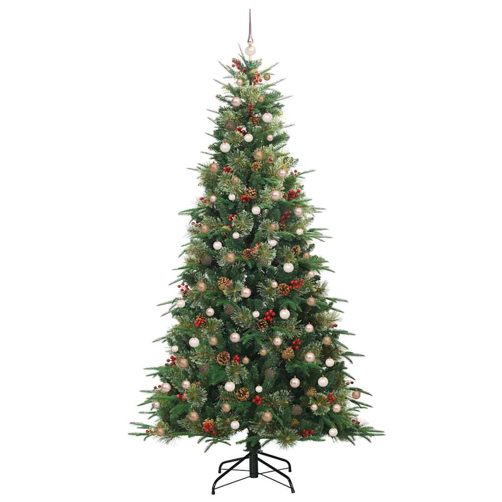 vidaXL Artificial Hinged Christmas Tree Green 240 cm PE and PVC 4