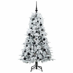vidaXL Artificial Hinged Christmas Tree White 150 cm PE and PVC 4