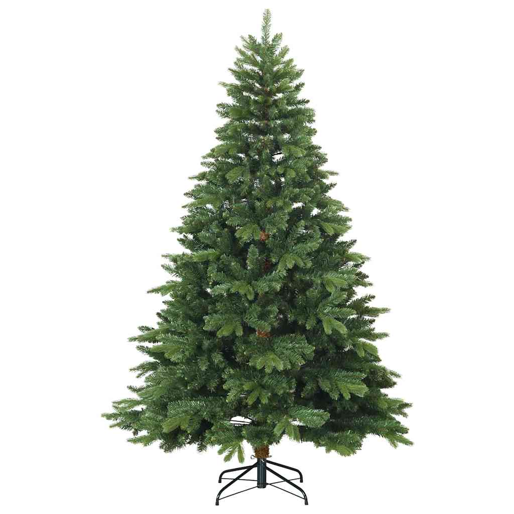 Artificial Christmas Tree with 300 LEDs PE and PVC Green 180 cm with LEDs