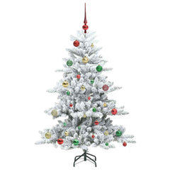 vidaXL Artificial Hinged Christmas Tree White 150 cm PVC and Steel 6