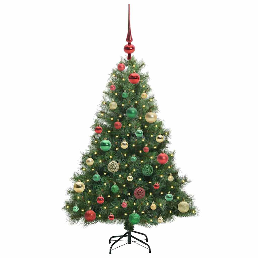 vidaXL Artificial Christmas Tree with 150 LEDs Green 120 cm PE and PVC 3
