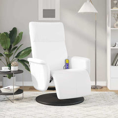 vidaXL Massage Recliner Chair White 71 x 90 x 105 cm Faux Leather 3