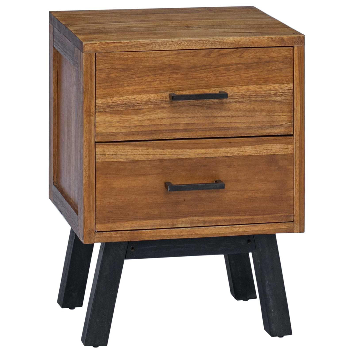vidaXL Bedside Table Natural 40 x 35 x 55 cm Solid Teak Wood 2