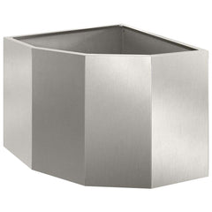 vidaXL Corner Planter Silver 45 x 45 x 35 cm Stainless steel 2